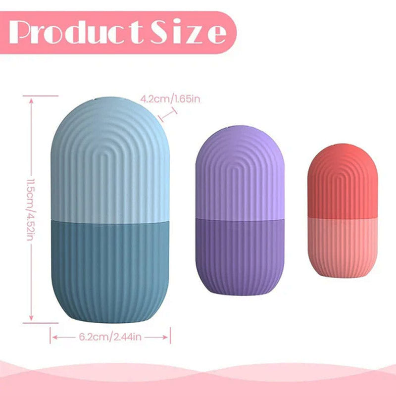 Silicone Ice Roller Massager for Face, Eyes - Natural Skin Care, Cooling & Eye Puffiness Removal, Reusable & Soothing - Gadgets For All