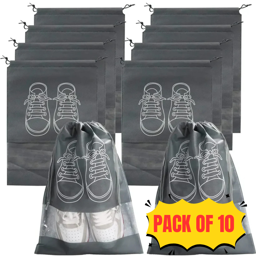 Travel Shoes Storage bag with clear window non-woven with PVC Bag - Gadgets For All