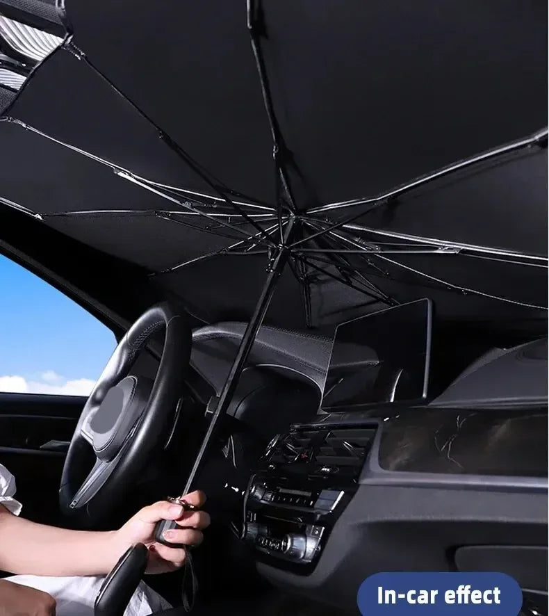 Car Sunshade Umbrella For Auto Shading Car Sun Shade Protector Parasol Summer Sun Interior Windshield Protection Curtain - Gadgets For All
