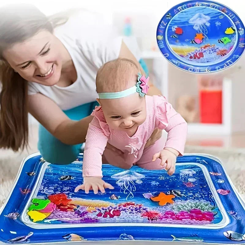Large Baby Play Mat Summer Inflatable Water High Quality Baby Early Education Water Play Mat Suitable for Baby Activity Exercise - Gadgets For All