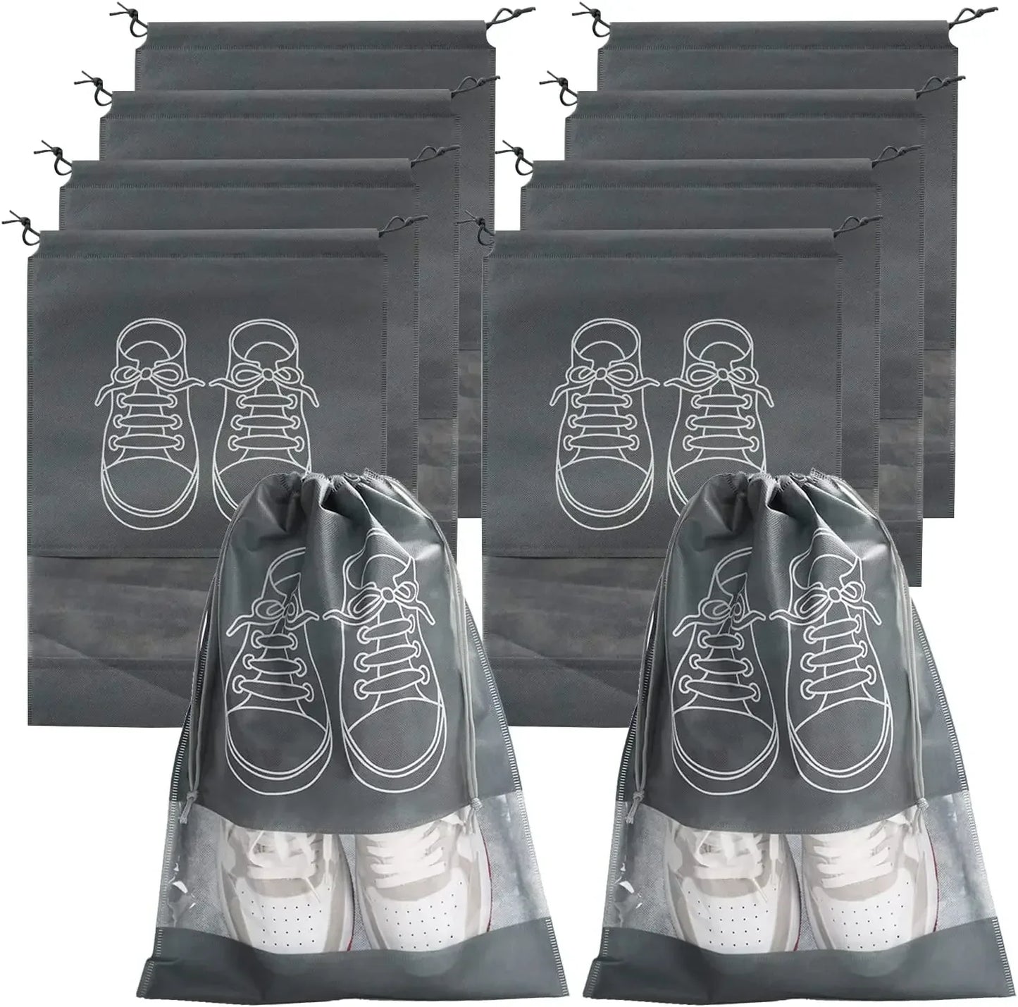 Travel Shoes Storage bag with clear window non-woven with PVC Bag - Gadgets For All