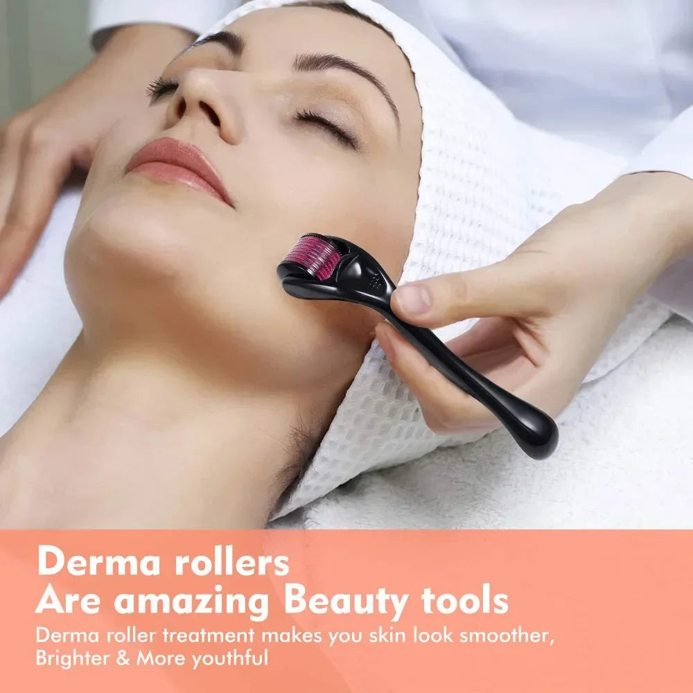 540 Derma Roller Skin Care Needle Micro Dermaroller Professional Derma Roller For Hair Growth Beard Growth Facial Beauty Roller - Gadgets For All