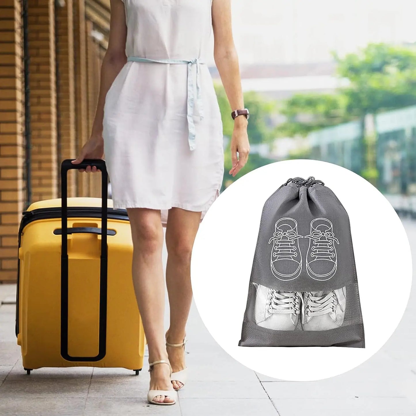 Travel Shoes Storage bag with clear window non-woven with PVC Bag - Gadgets For All