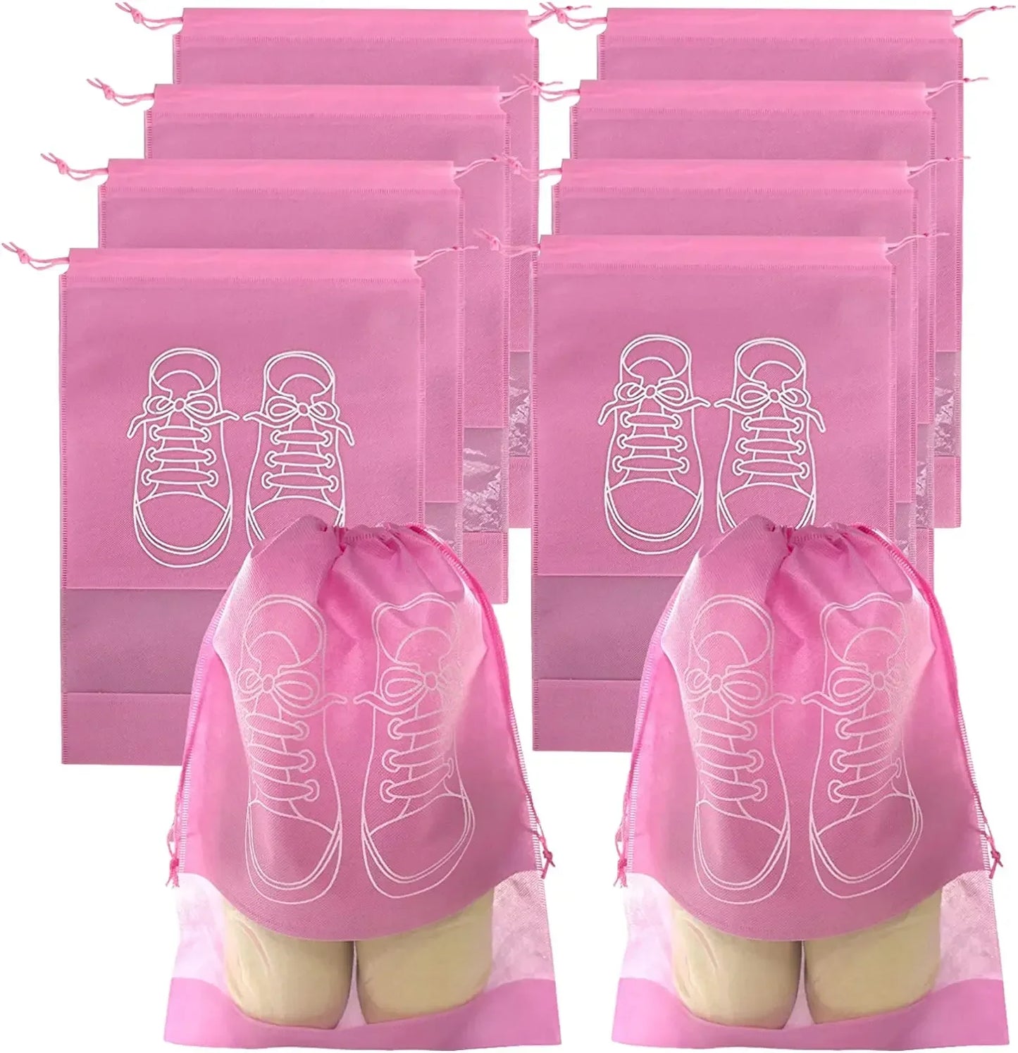 Travel Shoes Storage bag with clear window non-woven with PVC Bag - Gadgets For All