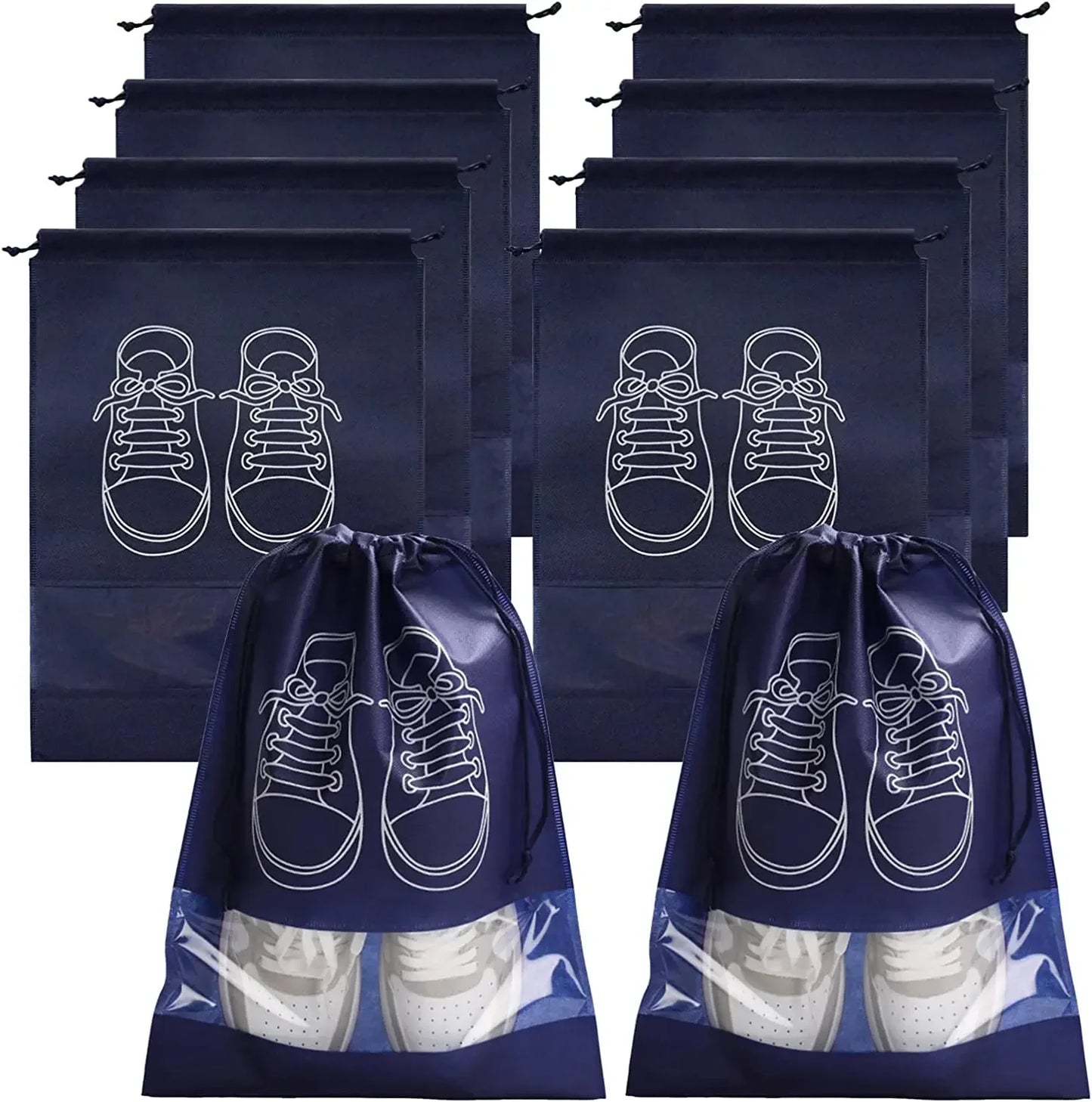 Travel Shoes Storage bag with clear window non-woven with PVC Bag - Gadgets For All
