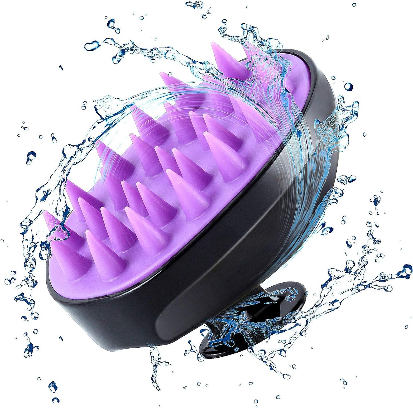 Hair Brush Massage Head Scalp Comb dandruff removal Bath SPA Scalp Massager Shampoo Brush Hair Washing Barber Hair Accessories (Black and Purple) - Gadgets For All
