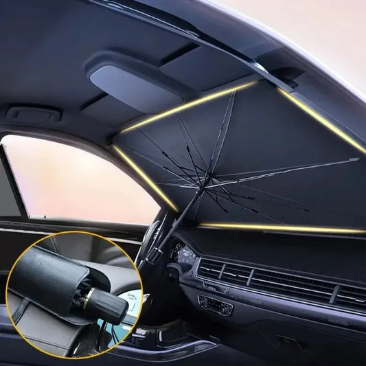 Car Sunshade Umbrella For Auto Shading Car Sun Shade Protector Parasol Summer Sun Interior Windshield Protection Curtain - Gadgets For All