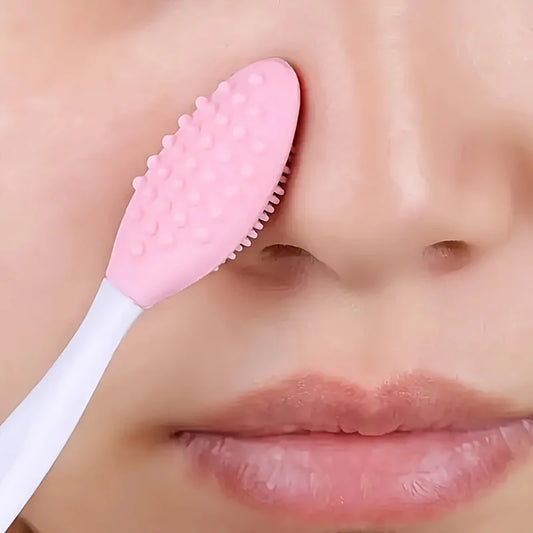 Double-sided silicone nose and face brush, gentle exfoliating cleanser, multi-purpose pet toothbrush, formaldehyde-free cleaning tool - Gadgets For All