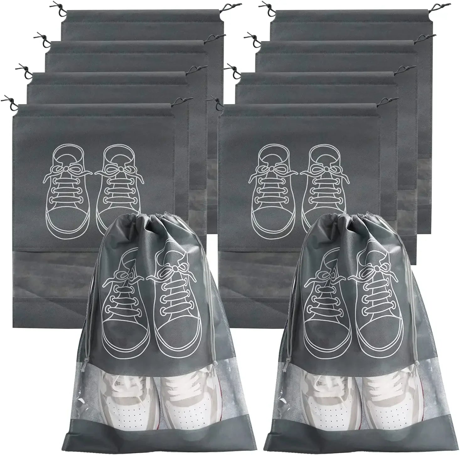 Travel Shoes Storage bag with clear window non-woven with PVC Bag - Gadgets For All